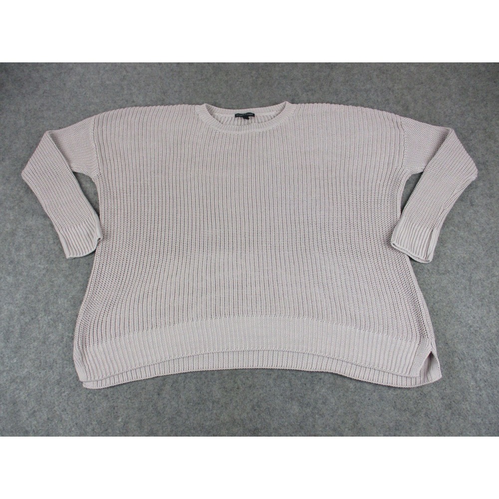 Eileen Fisher Sweater Womens Small Pink Pastel‎ Chunky Knit Pullover Sweatshirt